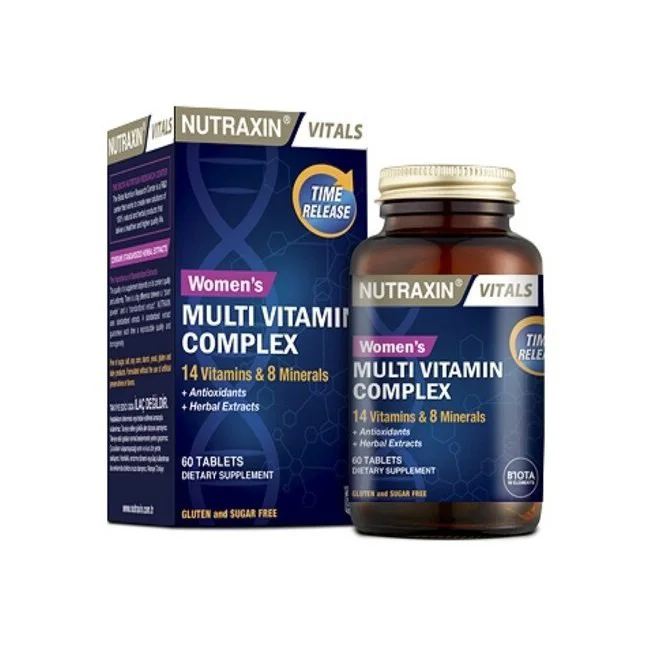Nutraxin Multivitamin Mineral Kompleksi 60 Tablet - Kadınlara Özel Nutraxin Multivitamin Mineral Kompleksi 60 Tablet - Kadınlara Özel
