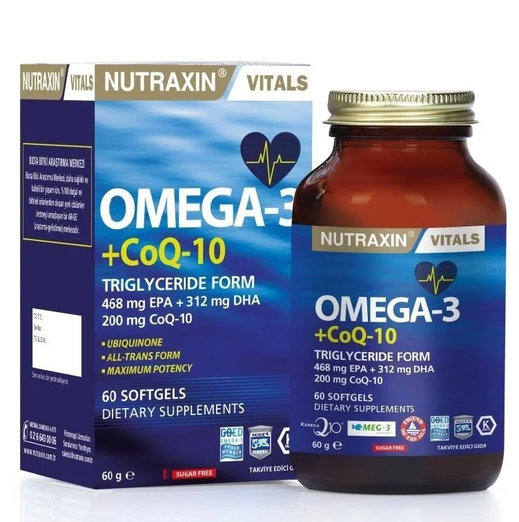 Nutraxin Omega 3+CoQ-10 60 Soft Gel Nutraxin Omega 3+CoQ-10 60 Soft Gel