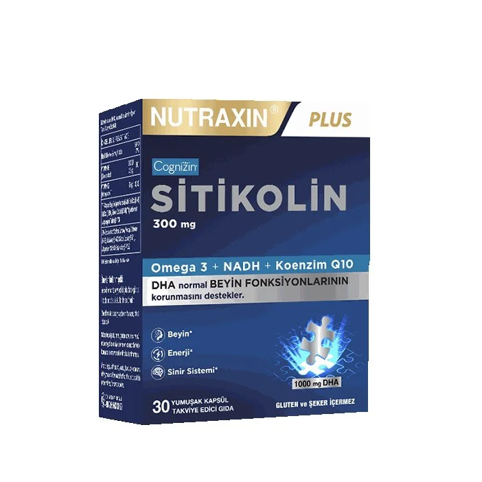 Nutraxin Sitikolin 300 mg 30 Kapsül Nutraxin Sitikolin 300 mg 30 Kapsül