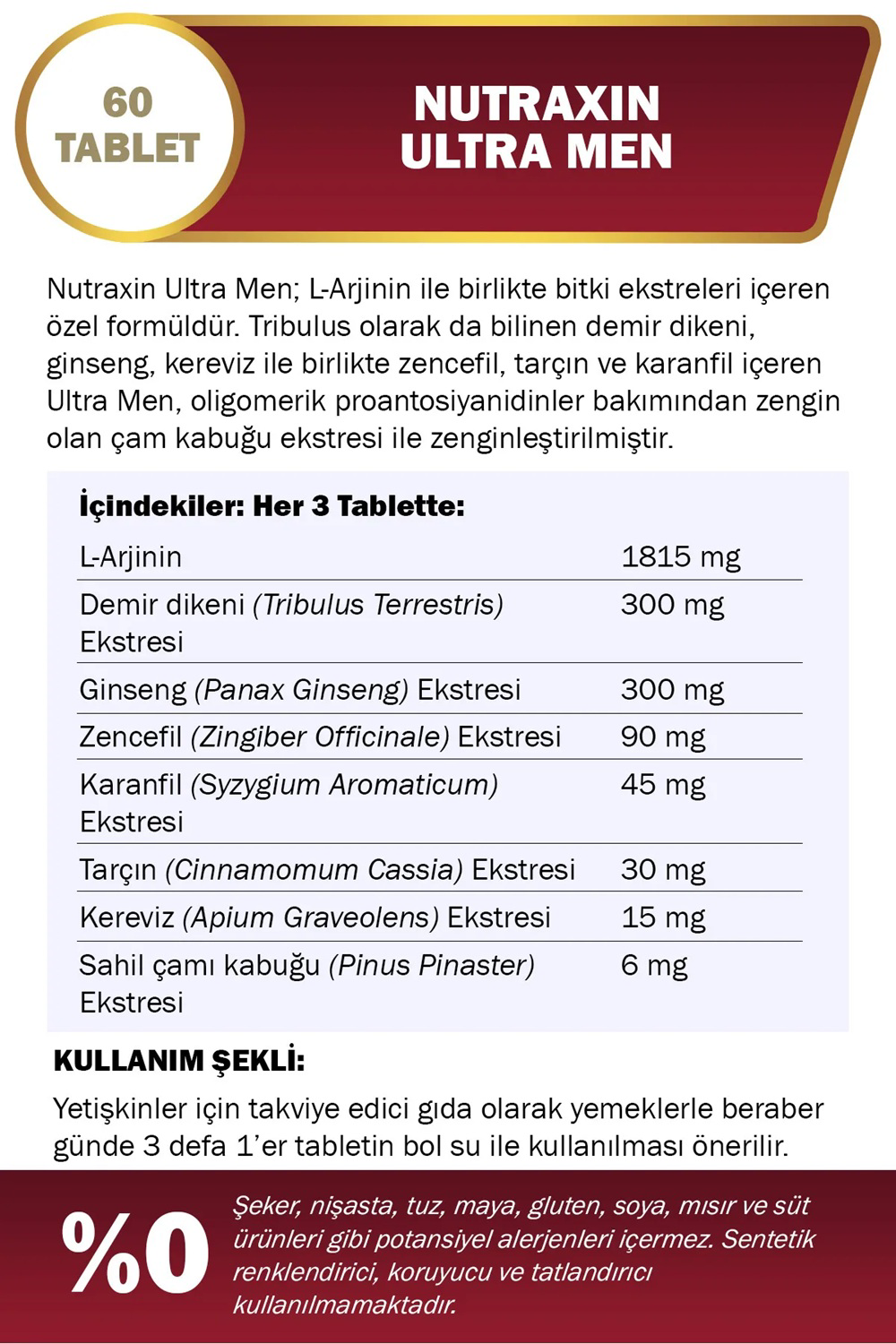 Nutraxin Ultra Men 60 Tablet Nutraxin Ultra Men 60 Tablet