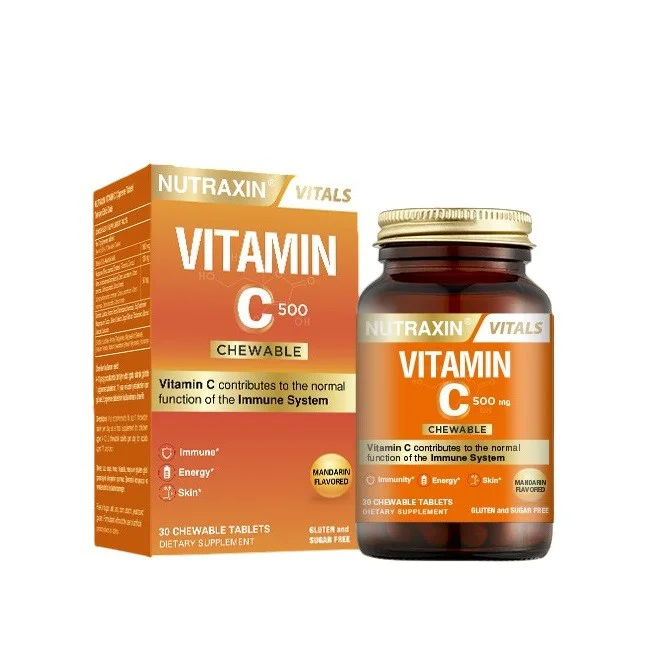 Nutraxin Vitamin C 500mg 30 Çiğneme Tableti Nutraxin Vitamin C 500mg 30 Çiğneme Tableti