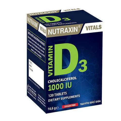 Nutraxin Vitamin D3 1000 IU 120 Tablet Nutraxin Vitamin D3 1000 IU 120 Tablet