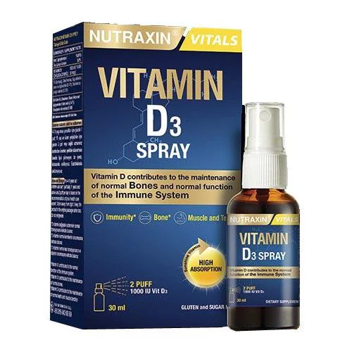 Nutraxin Vitamin D3 1000IU 30ml Sprey Nutraxin Vitamin D3 1000IU 30ml Sprey