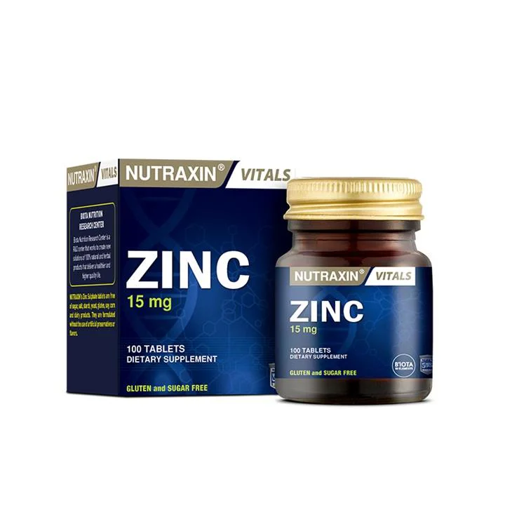 Nutraxin Zinc Sulphate 15mg 100 Tablet Nutraxin Zinc Sulphate 15mg 100 Tablet