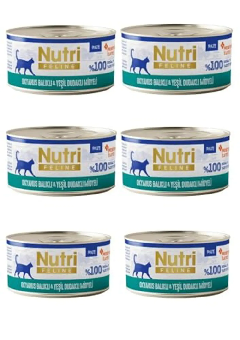 Nutri Feline Gurme Seri: Midyeli & Okyanus Balıklı Tahılsız Pate 