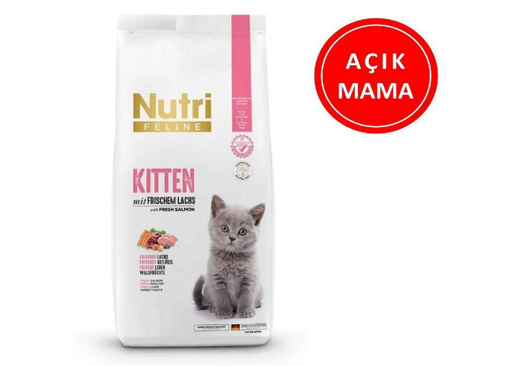 Nutri Feline Kitten Glutensiz Somon Etli Yavru Kedi Maması 1 Kg A