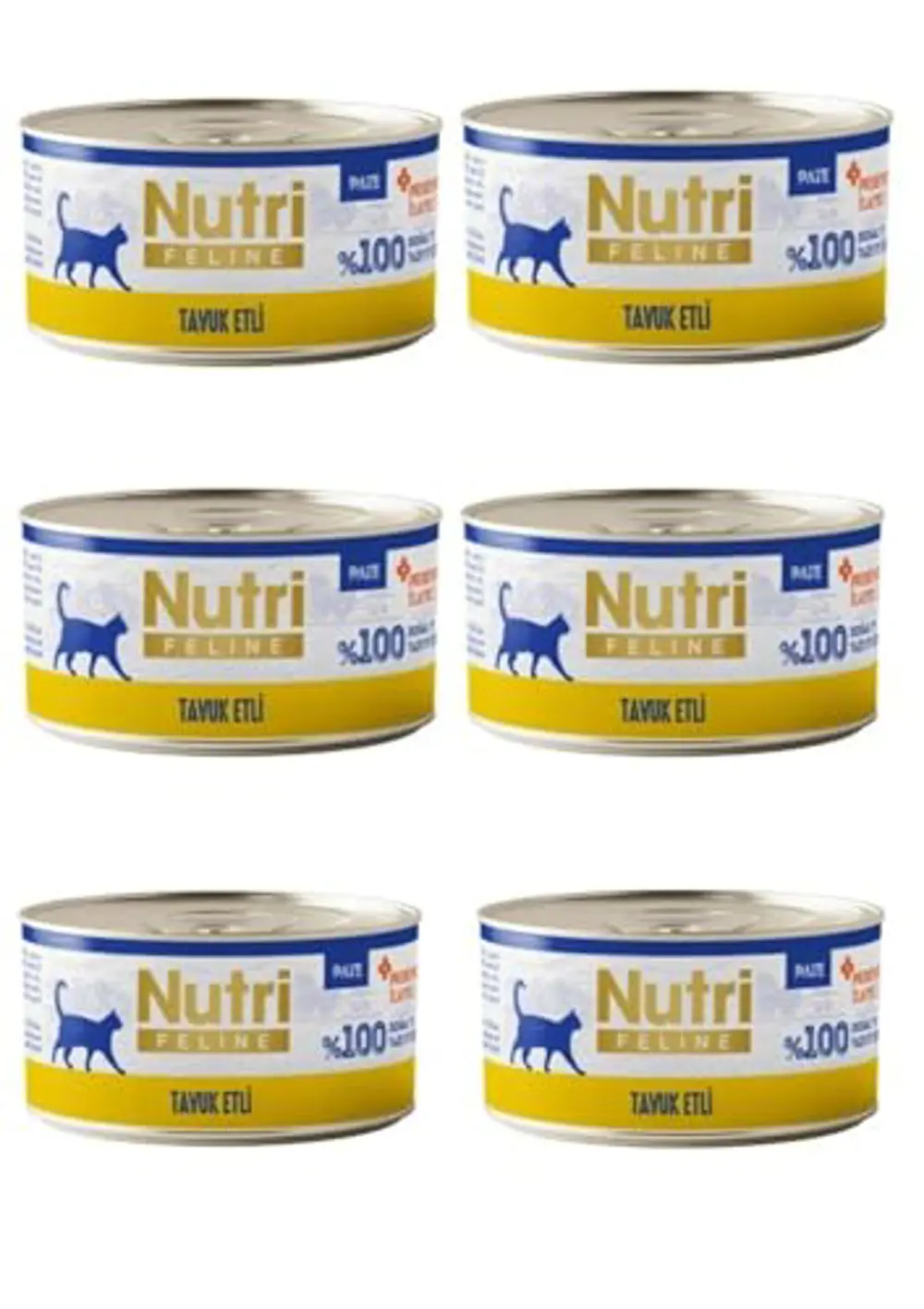 Nutri Feline Pürüzsüz Lezzet: Tavuk Etli Tahılsız Pate (6x70g) - 