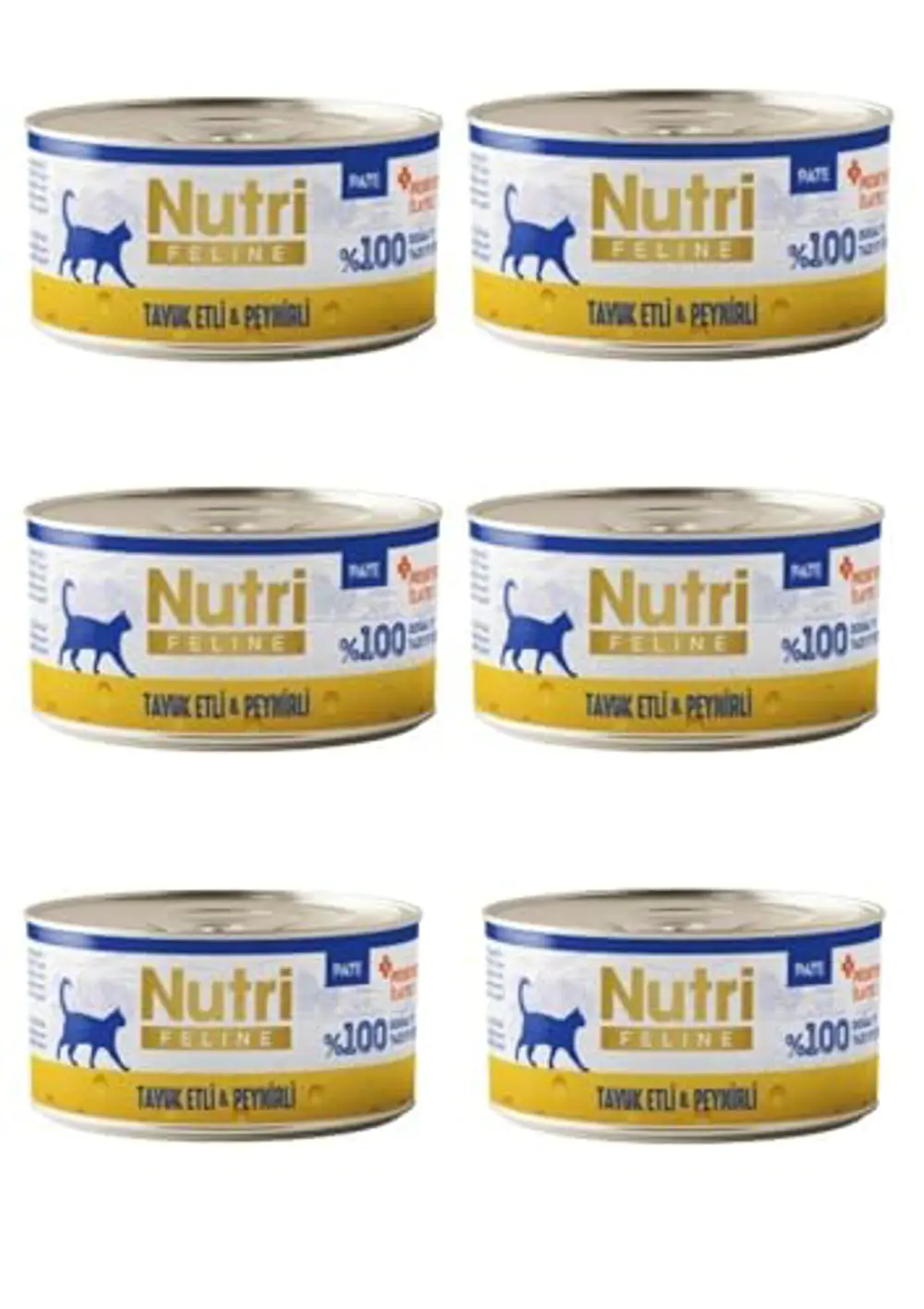 Nutri Feline Tahılsız Tavuk Etli ve Peynirli Pate Kedi Konservesi