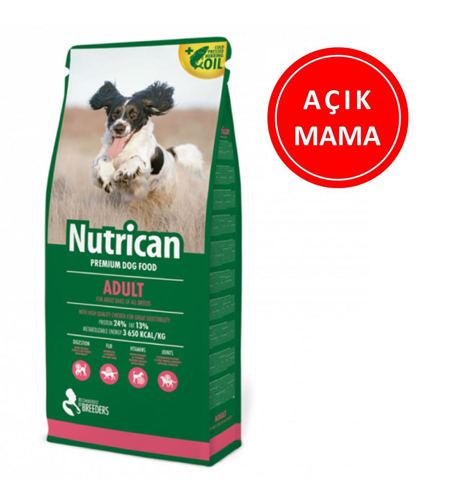 Nutrican Adult Chicken Tavuk Etli Köpek Maması 1 Kg AÇIK
