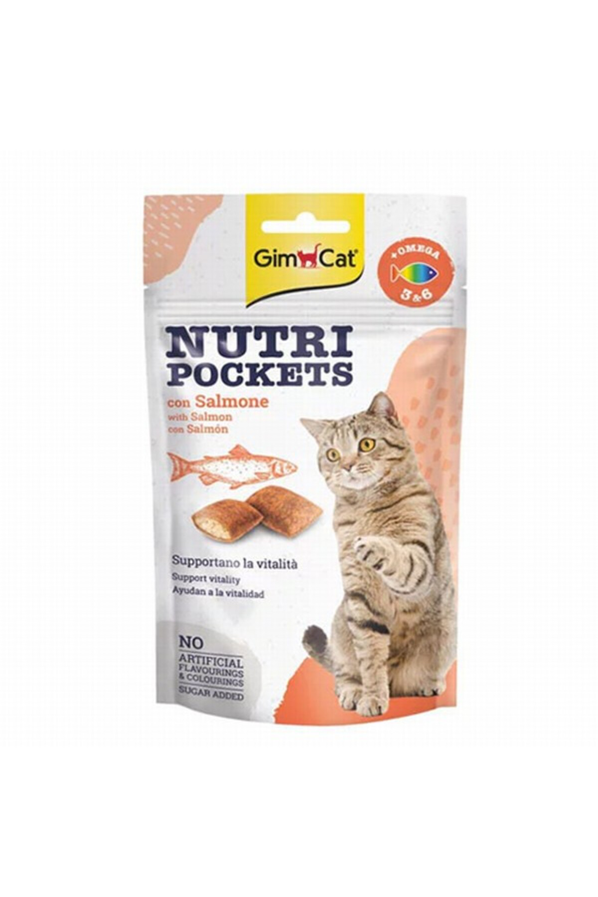 Gimcat Nutripockets Somonlu Ve Omega 3&6 Kedi Ödülü 60 Gr