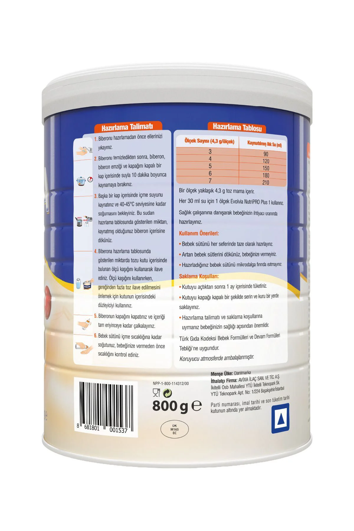 Nutripro Plus 1 Bebek Sütü 800 gr
