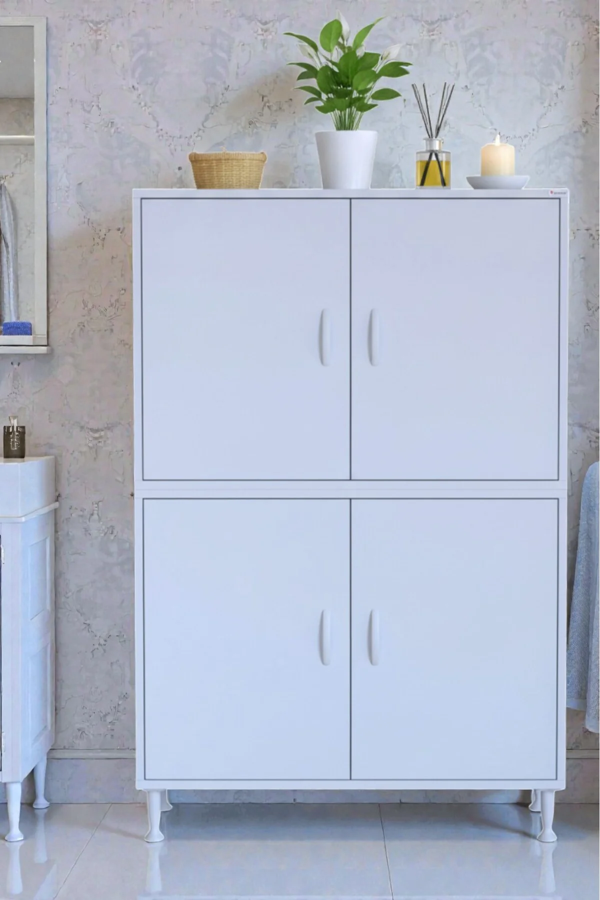 Nuve Geniş Depolama Alanlı Dolap 95 cm Banyo/Mutfak Çok Fonksiyon Nuve Geniş Depolama Alanlı Dolap 95 cm Banyo/Mutfak Çok Fonksiyon