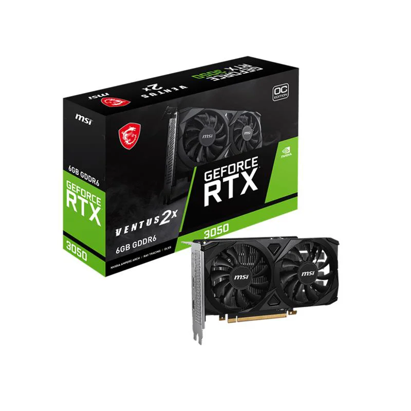 NVIDIA GeForce RTX 3050 ile Uyumlu VENTUS 2X E 6G OC Ekran Kartı – 6GB GDDR6, 96Bit, 2xHDMI 1xDP Fiyatı, Yorumları ve Özellikleri