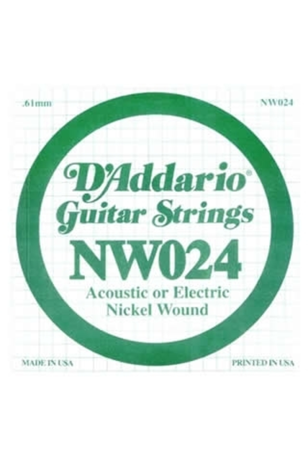 Daddario Nw024 Elektro Ve Akustik Tek Tel, (Re), Nickel