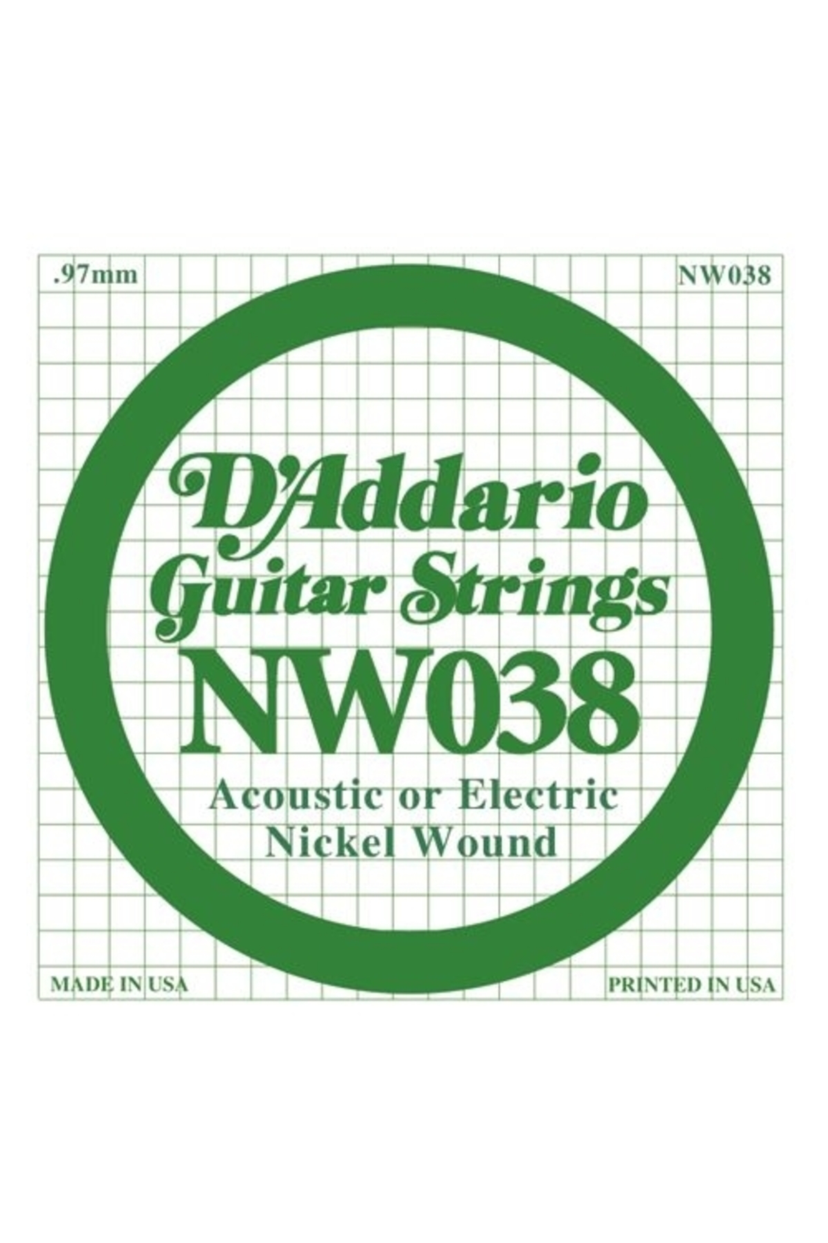 Daddario Nw038 Elektro Ve Akustik Tek Tel, (Kalin Mi),