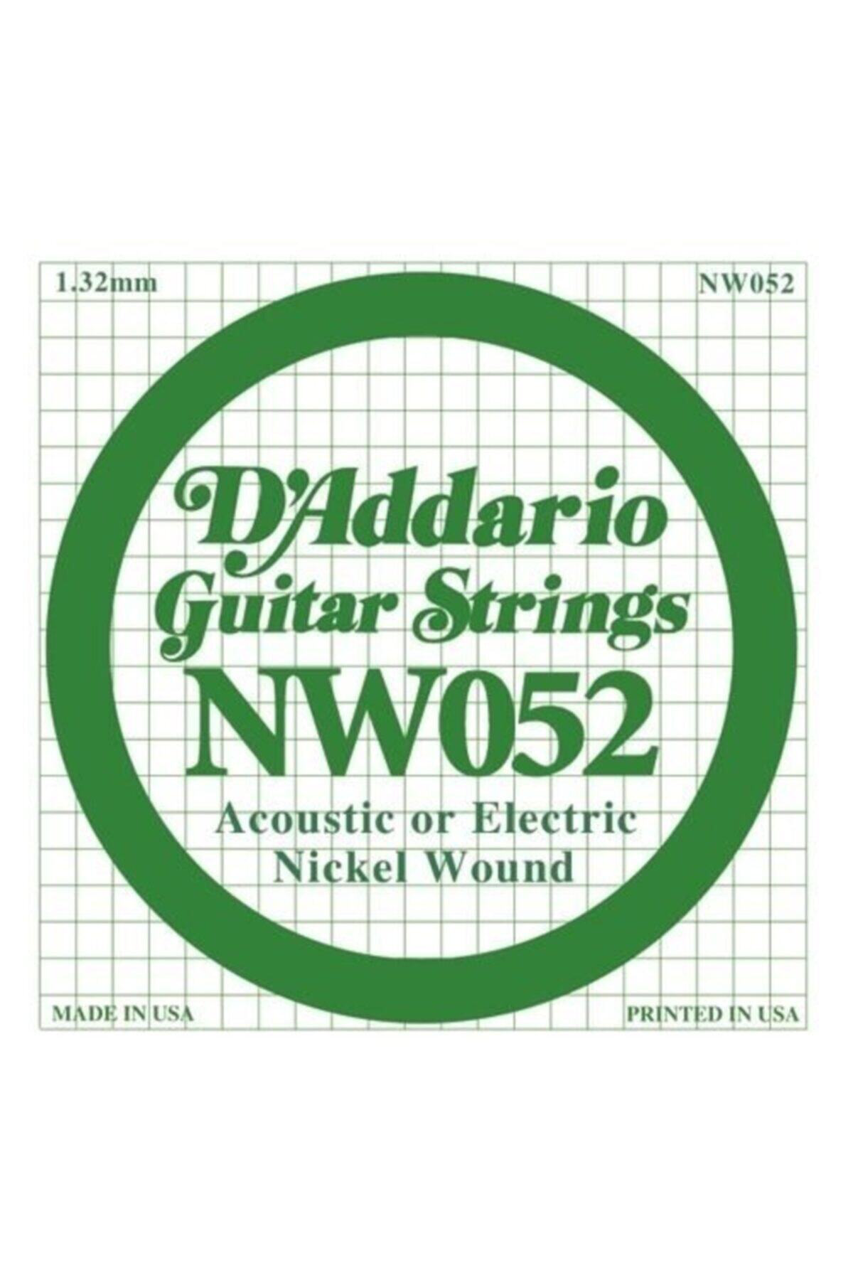 Nw052 Elektro Ve Akustik Tek Tel 5 Adet Kalın Mi Nickel Wound 0.0