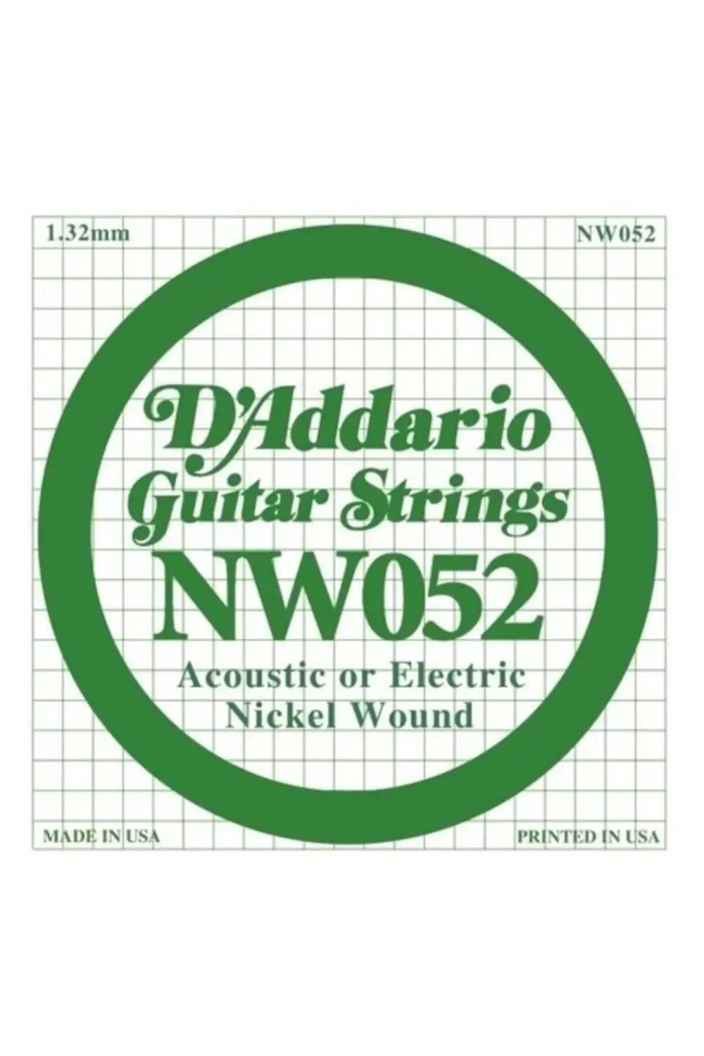 Nw052 Elektro Ve Akustik Tek Tel 5 Adet Kalın Mi Nickel Wound 0.0