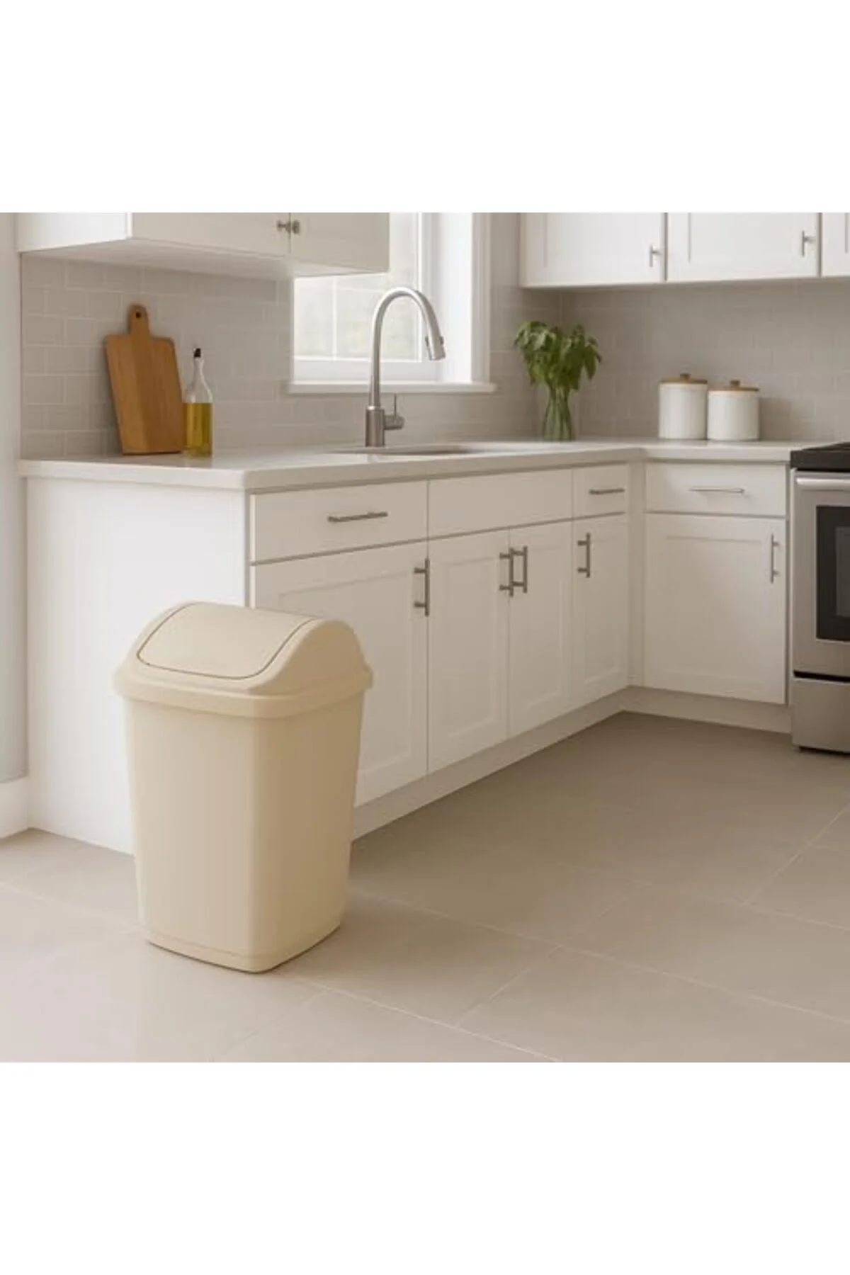 NwoTeknoloji Life Vittorio Çöp Kovası – 10 Litre, Sallanır Kapakl