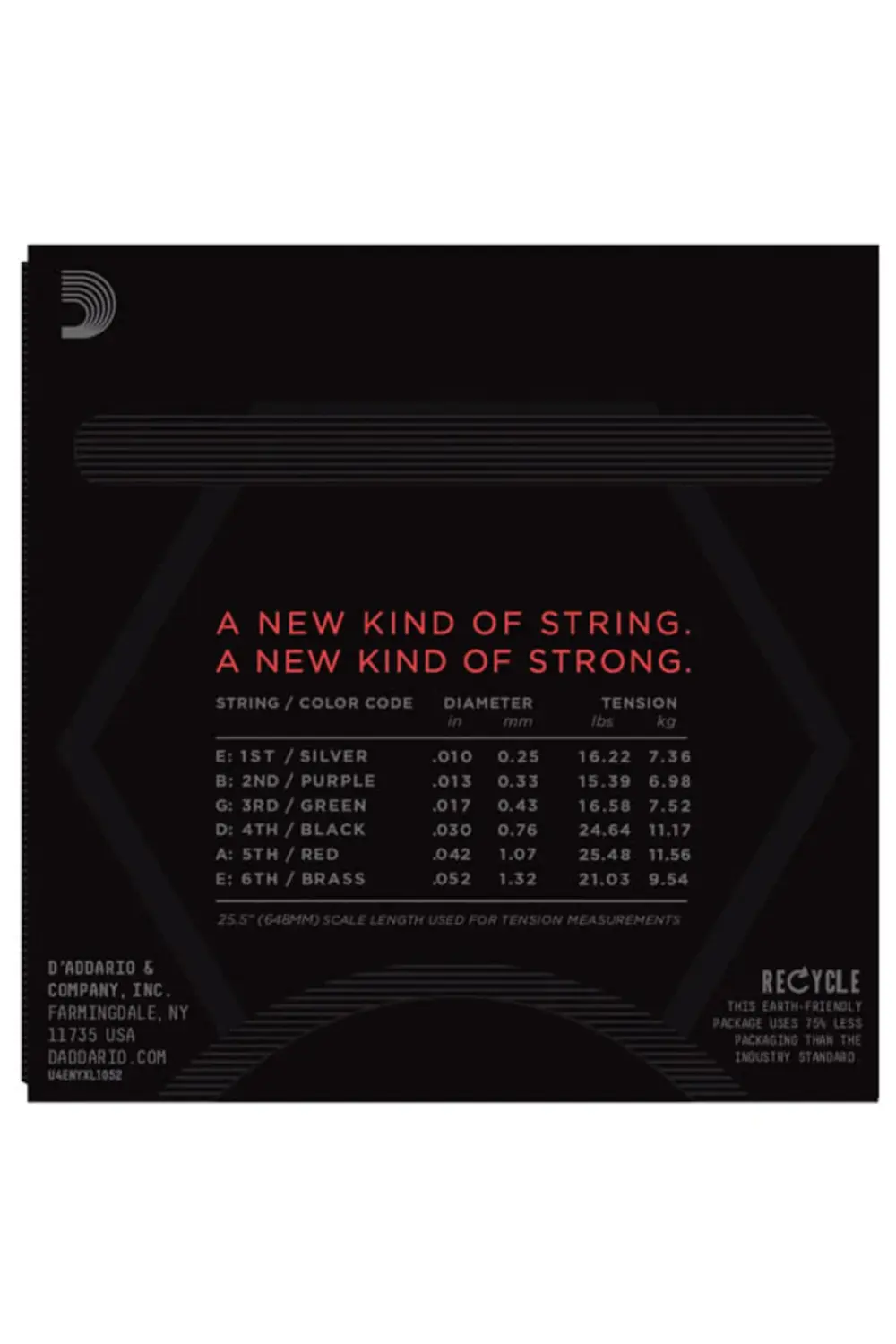 NYXL1052 ELEKTRO GİTAR TEL SETİ, LIGHT TOP/HEAVY BOTTOM, NI D'ADD