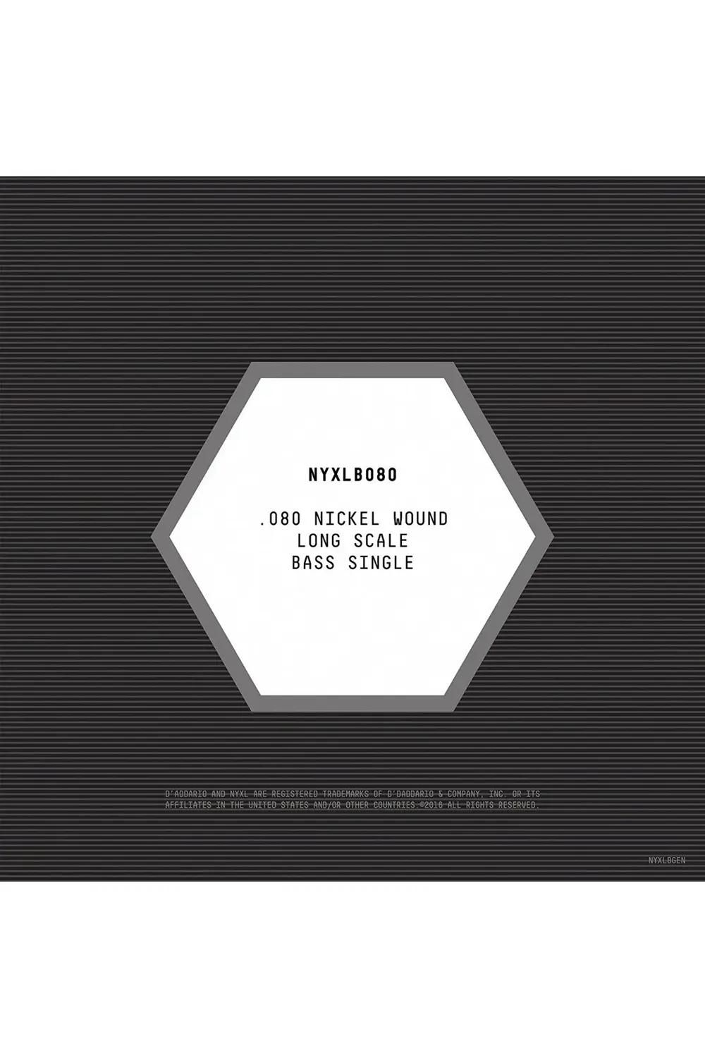 NYXLB080 BAS TEK TEL, NYXL SERİSİ, NİKEL SARIM, .080 GAUGE,