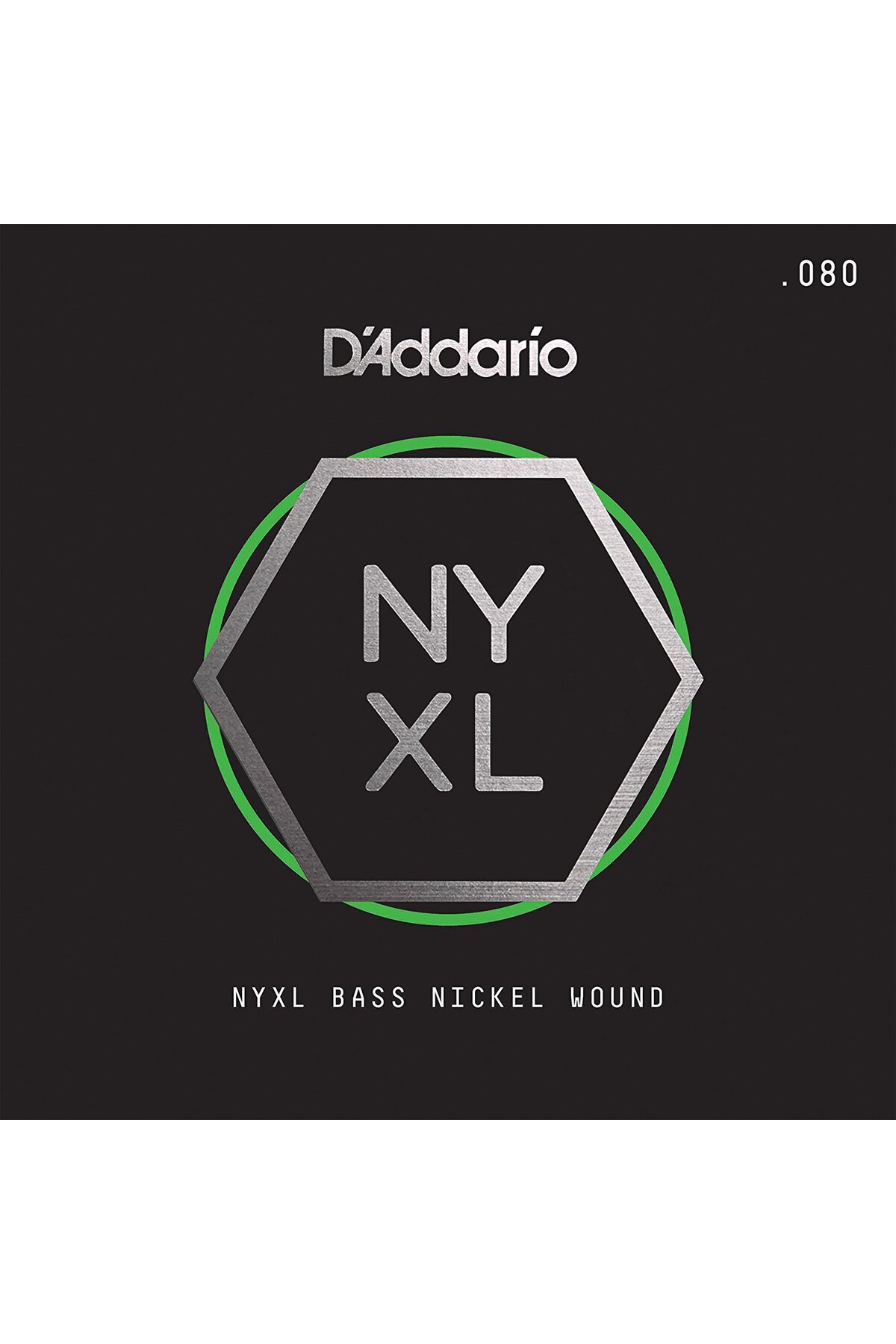 Daddario Nyxlb080 Bas Tek Tel, Nyxl Serisi, Nikel Sarim, .080 Gauge,