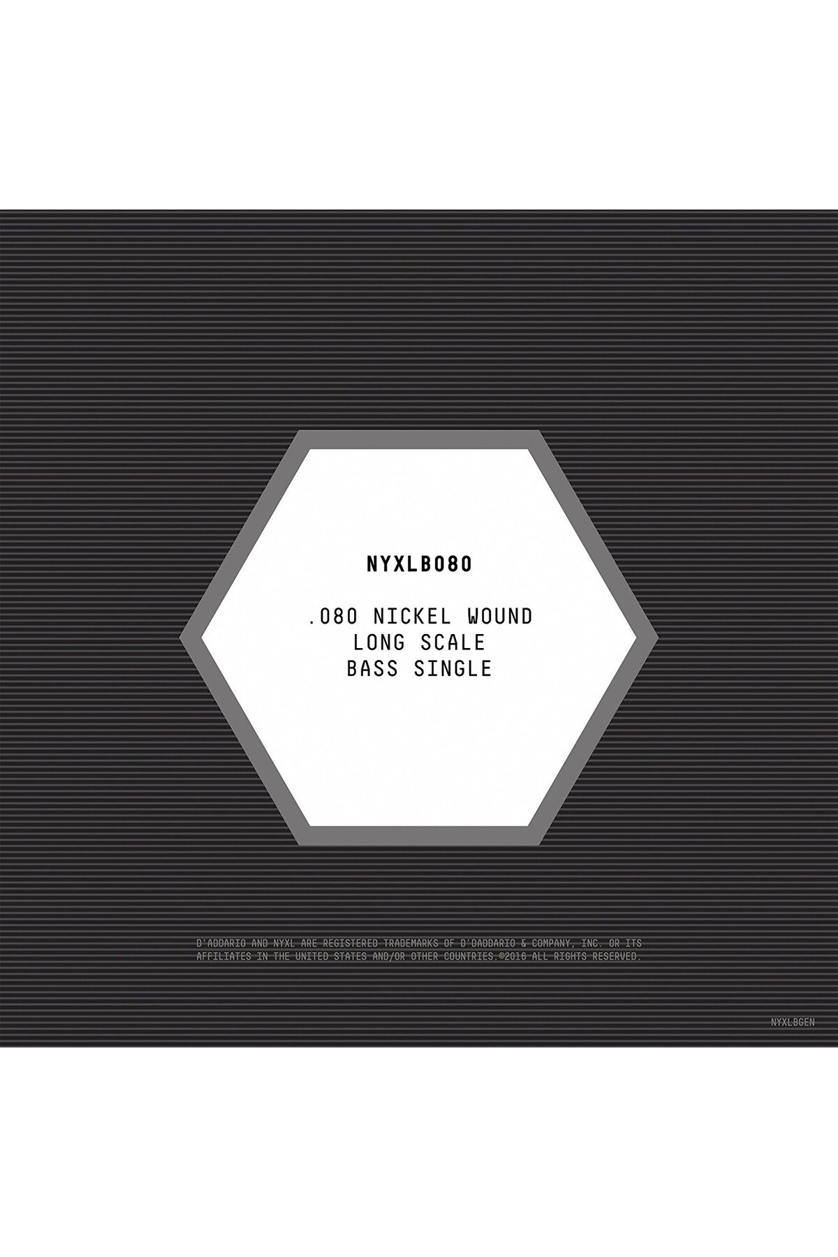 Daddario Nyxlb080 Bas Tek Tel, Nyxl Serisi, Nikel Sarim, .080 Gauge,