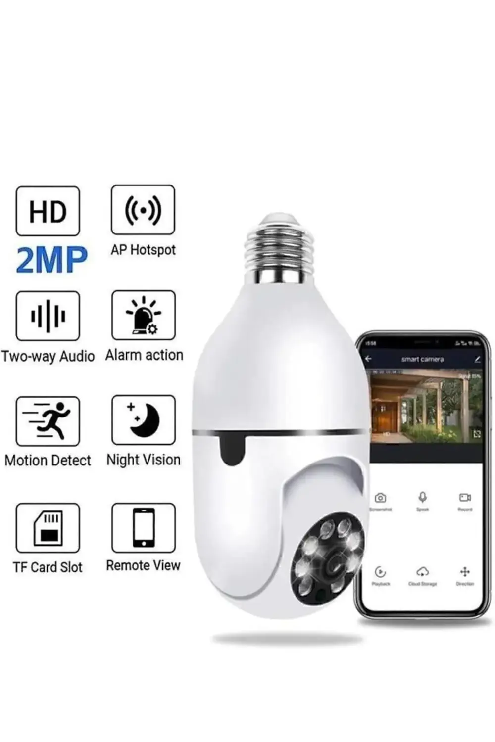 O- Kam Wifi Kontrollü Hd Çözünürlük Çift Işıklı Hareket Sensörlü