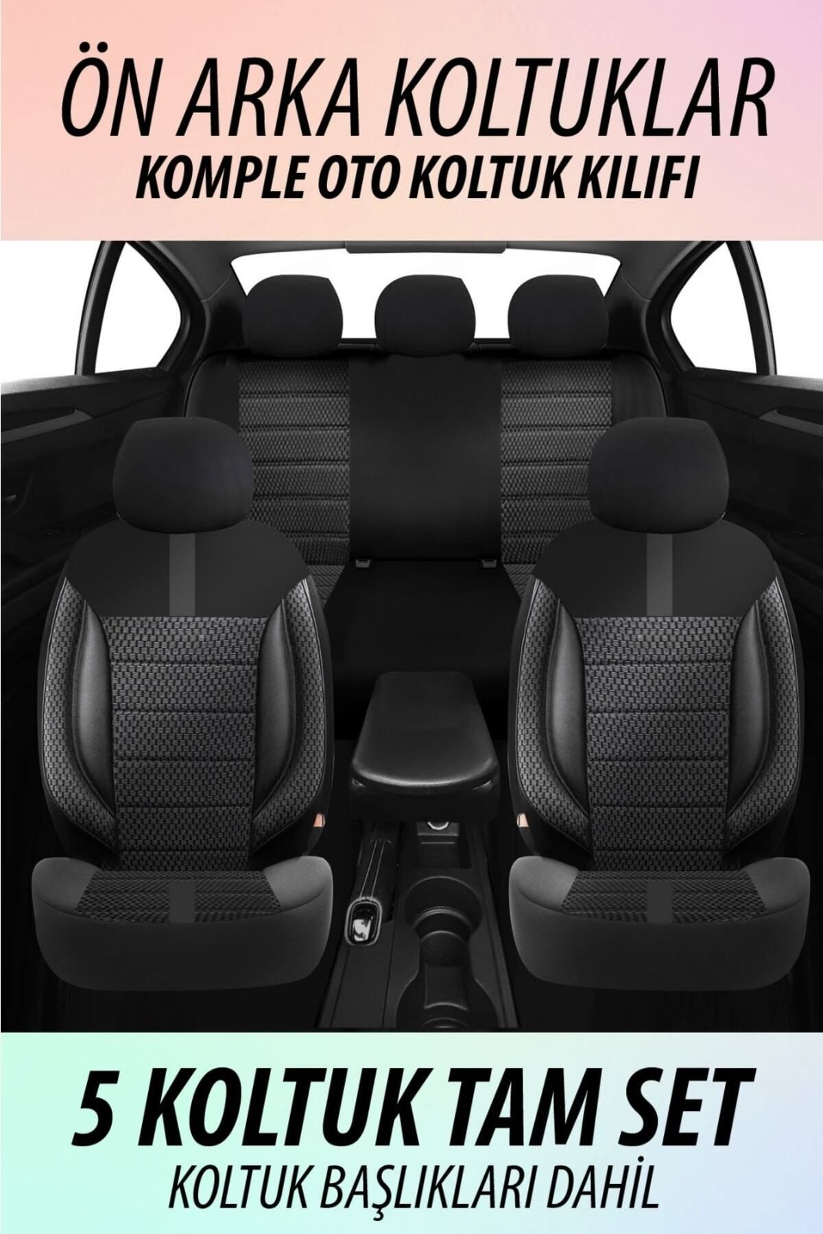 Oasis Serisi Serisi Ticari Oto Koltuk Kılıfı Fiat Doblo 2-3 Uyuml