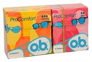o.b. ProComfort Teen Pack (8 Mini+8 Normal)