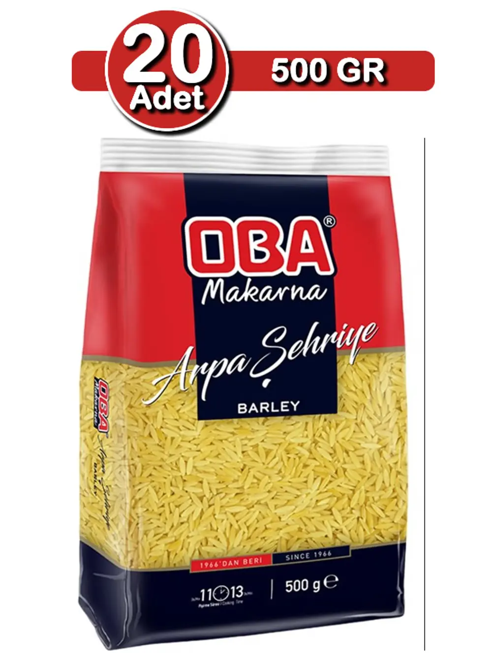 Oba Arpa Şehriye 500 g x 20 Adet | Toplu Kullanım Paketi