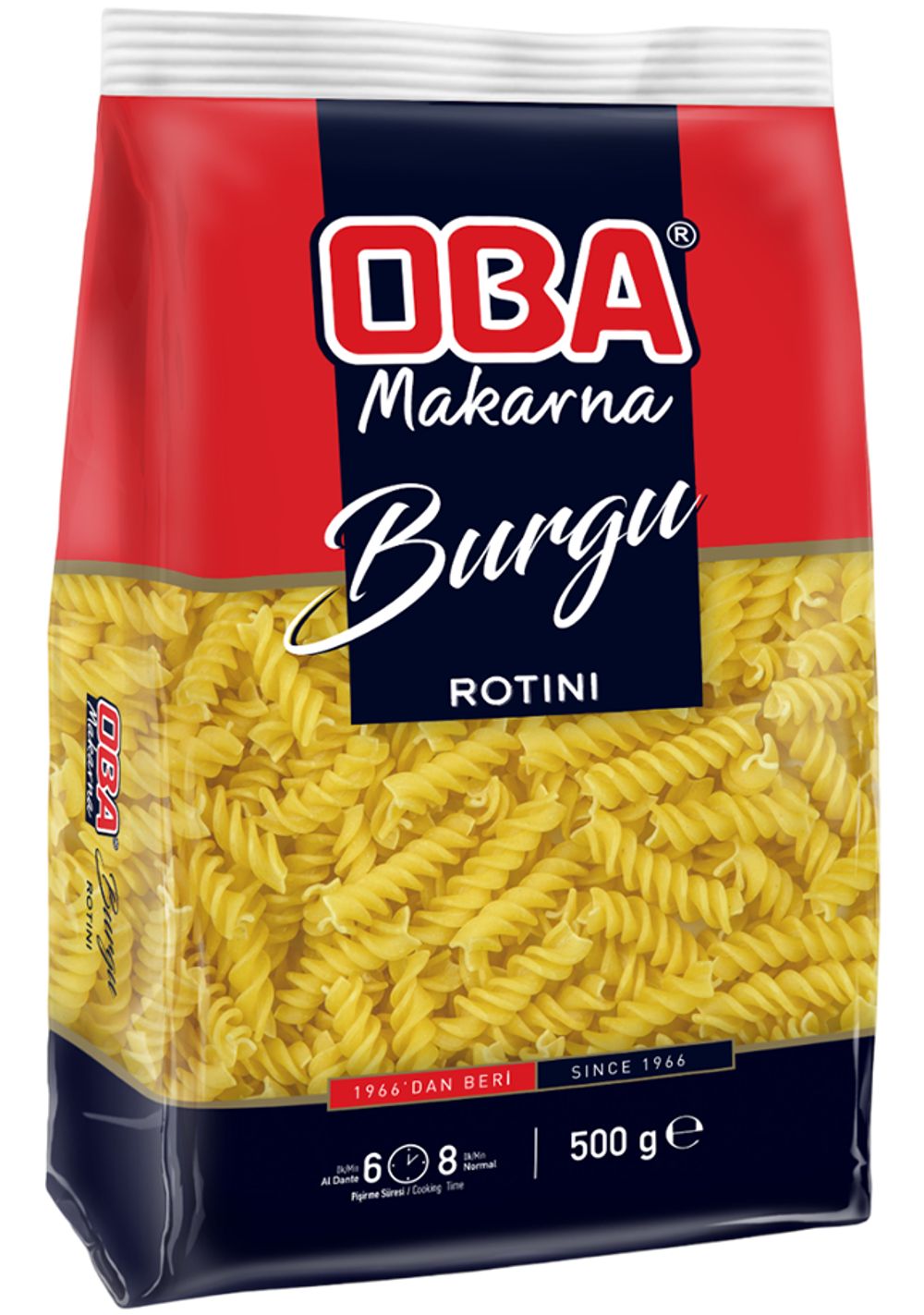 Oba Burgu Makarna 500 G X 20 Adet | Uzun Süreli Stok Paketi