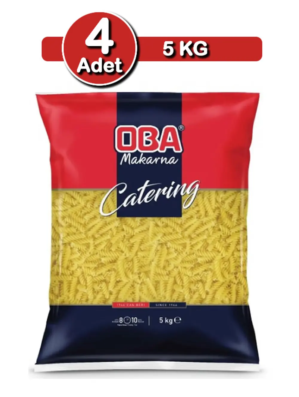 Oba Fiyonk Makarna 5 Kg X 4 Adet | Kalabalık Sofra Paketi