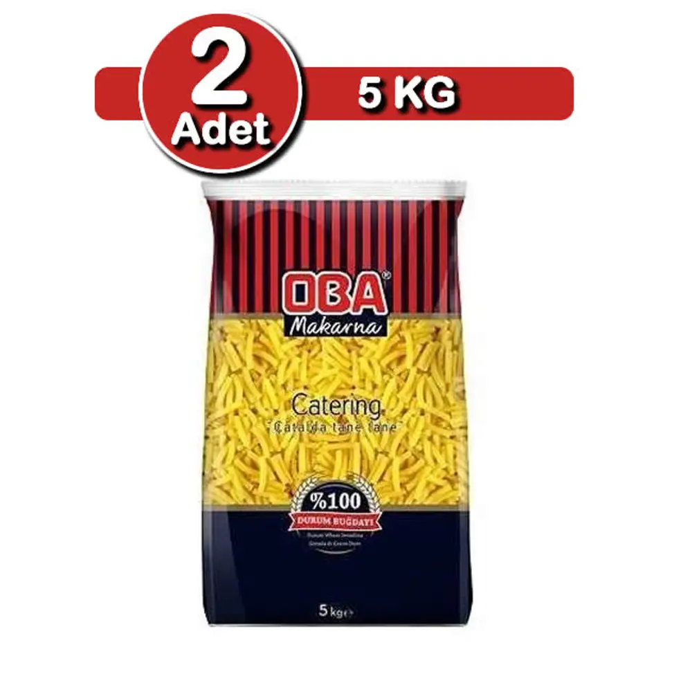 Oba İnce Kesme Makarna 5 Kg x 2 Adet | Ekonomik Çorbalık Paket