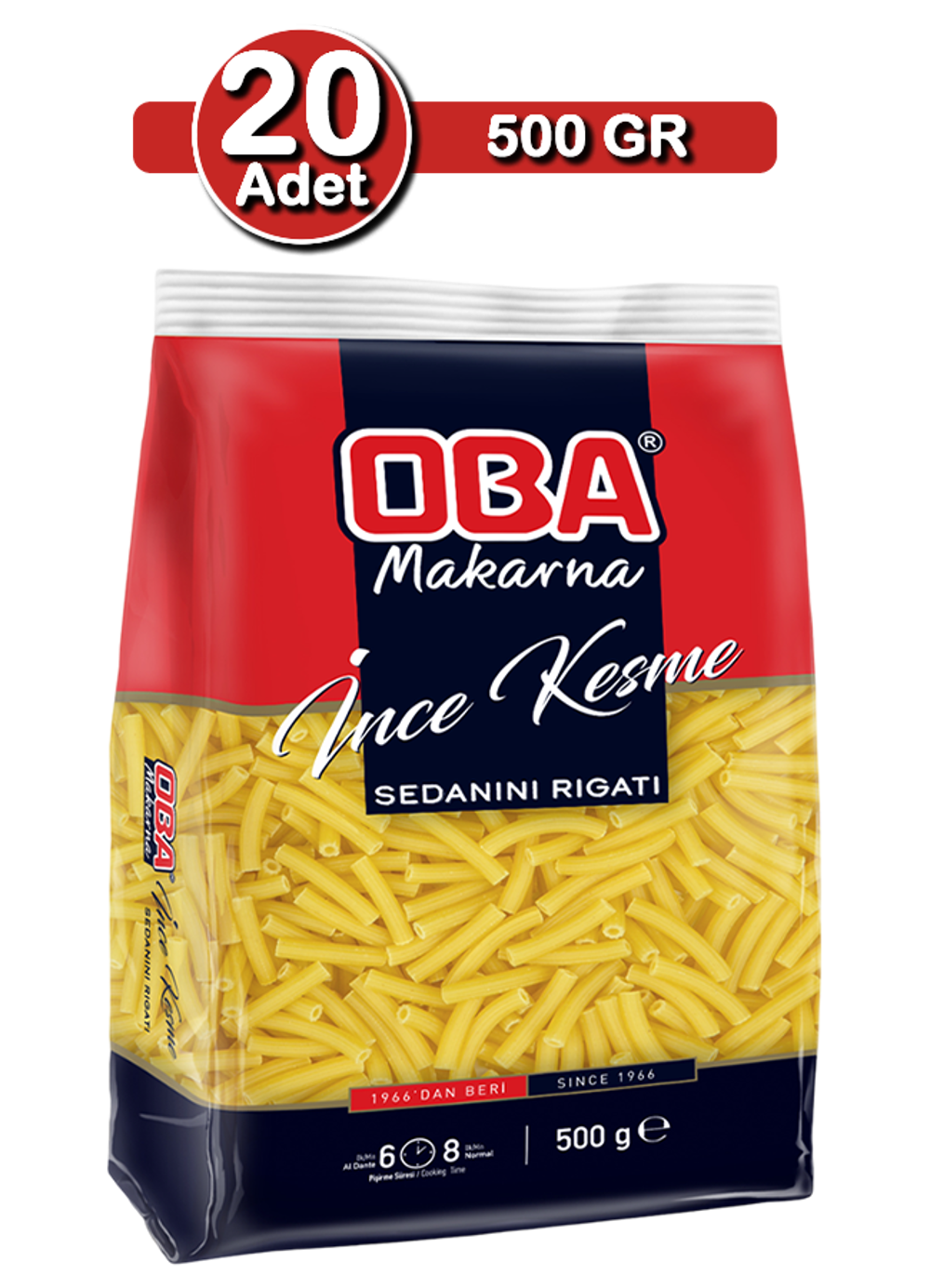 Oba İnce Kesme Makarna 500 G X 20 Adet | Toplu Çorbalık Paket