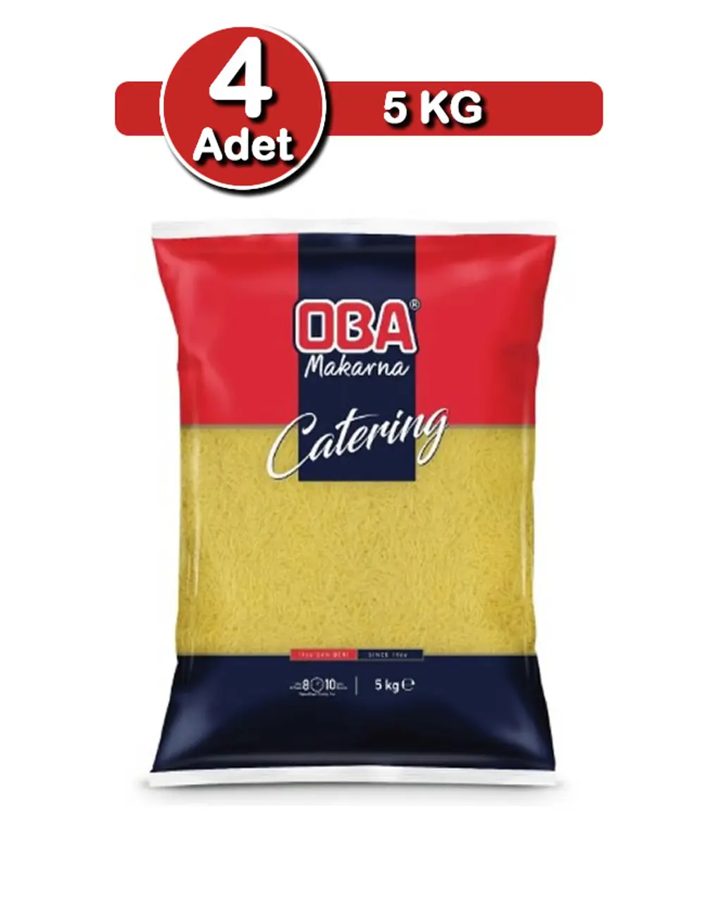 Oba Tel Şehriye Makarna 5 Kg X 4 Adet | Kalabalık Sofra Paketi