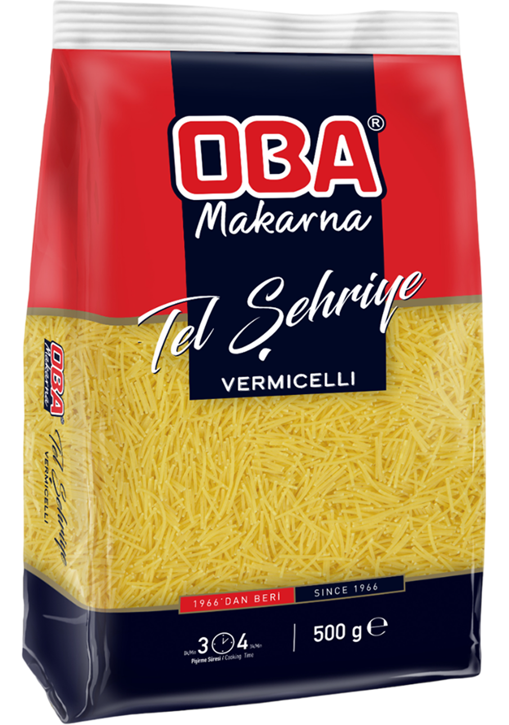 Oba Tel Şehriye Makarna 500 G X 10 Adet | Uzun Süreli Stok Paketi