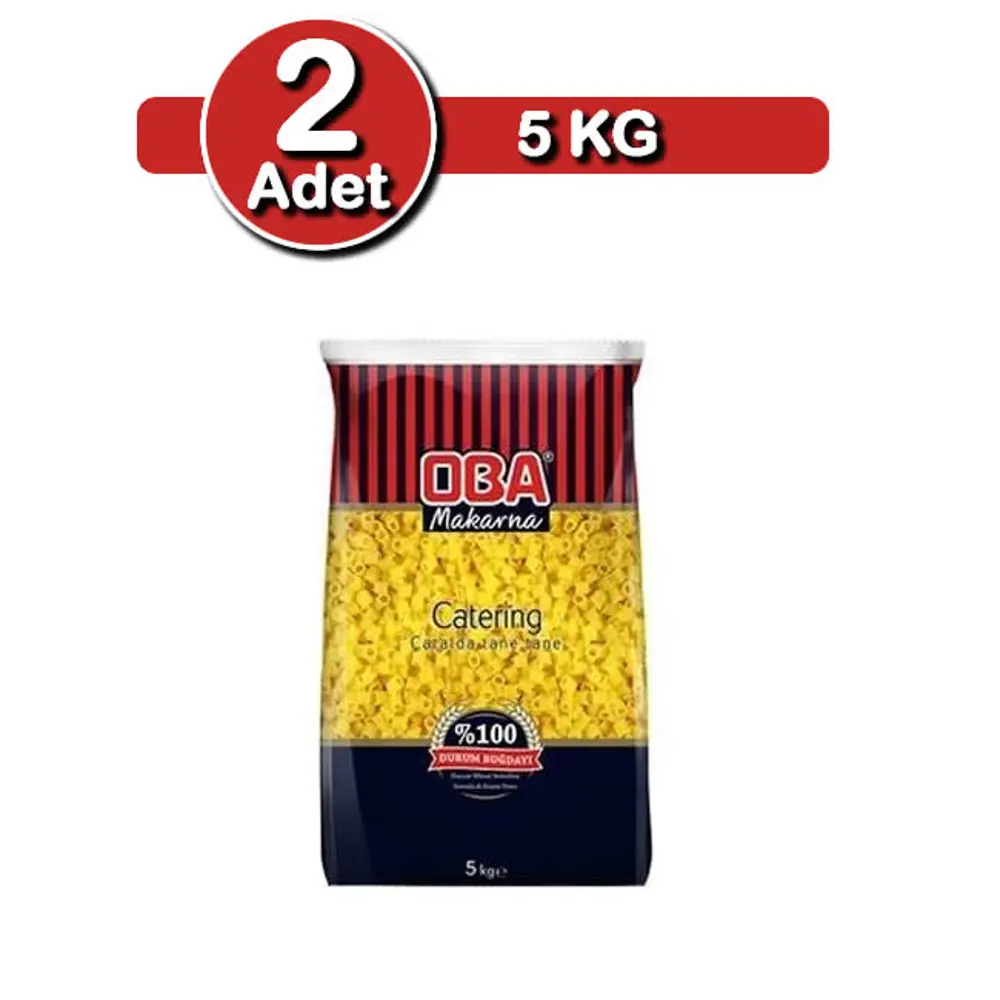 Oba Yüksük Makarna 5 Kg x 2 Adet | Ev Tipi Çorbalık Paket