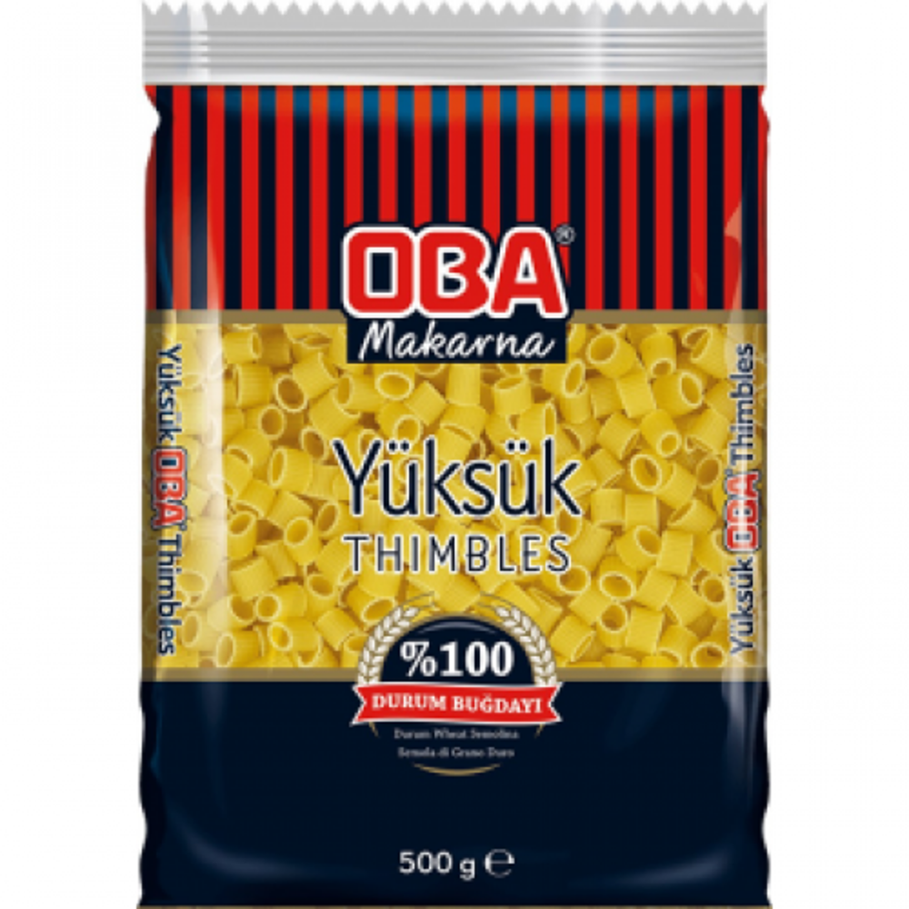Oba Yüksük Makarna 500 g | Günlük Yemeklik Çorbalık Paket