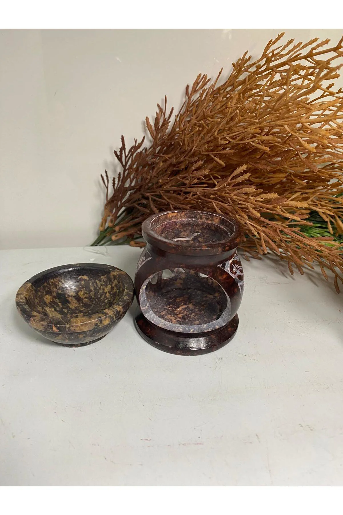 Obsidian Taşı Buhurdanlık