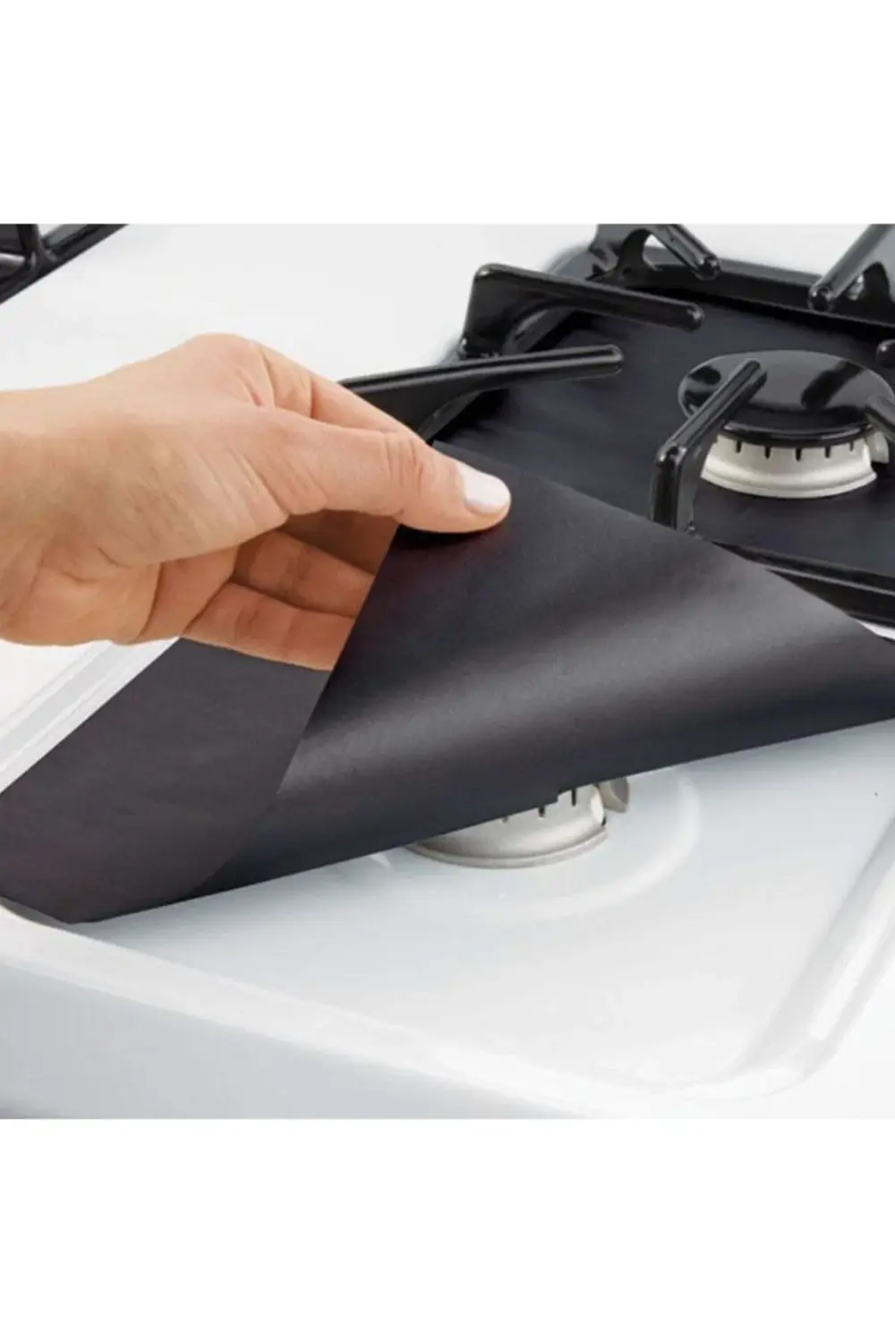 Ocak Koruyucu Folyo Yanmaz Yapışmaz 4'lü Siyah Set