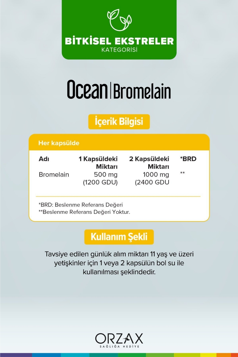 Ocean Bromelain 30 Kapsül