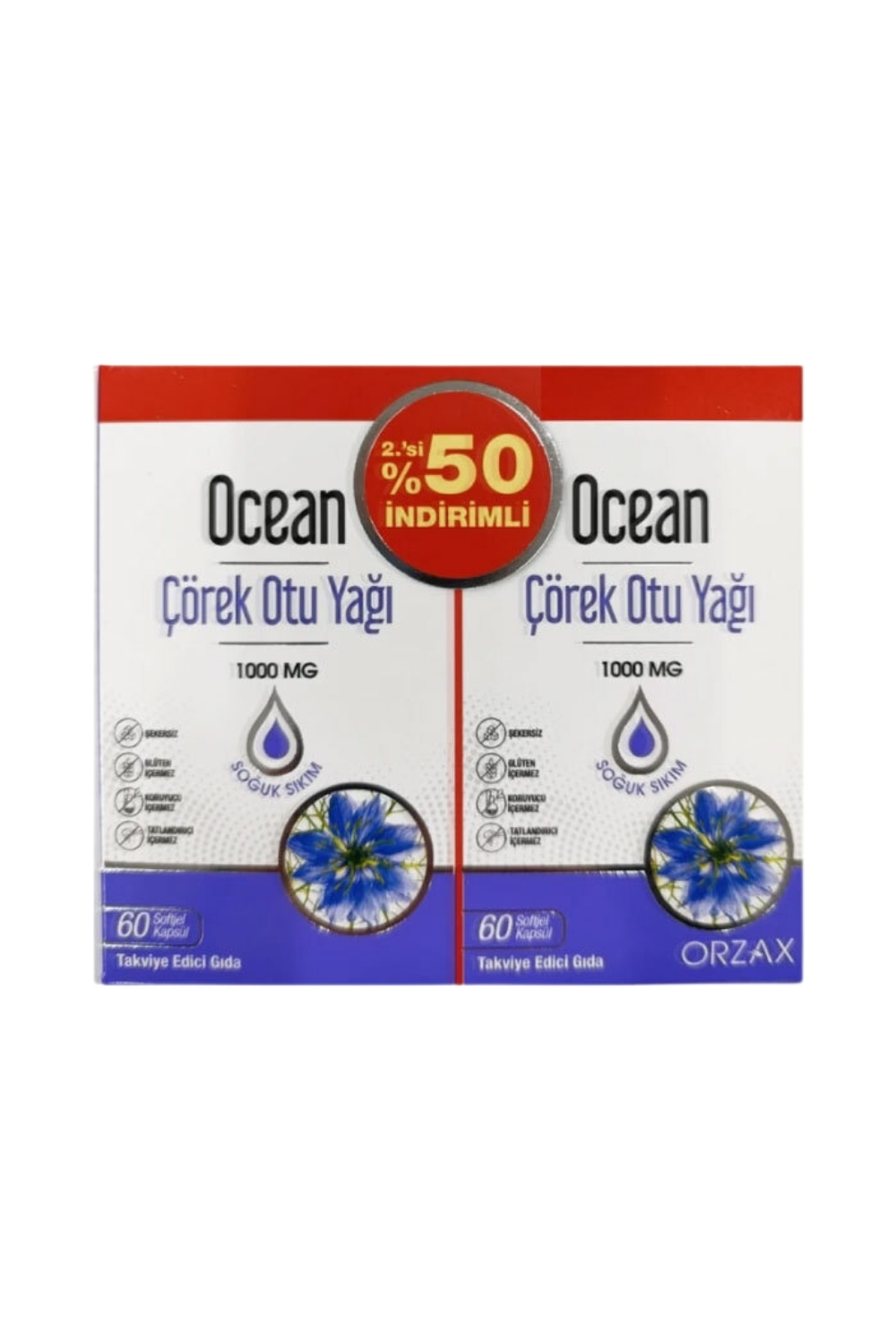 Ocean Çörek Otu Yağı 1000 mg 60 Kapsül - 2.'si %50 İndirim
