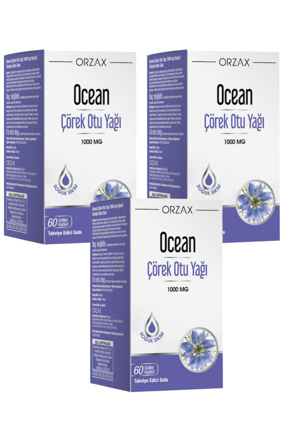 Ocean Çörek Otu Yağı 60 Kapsül x 3 Adet