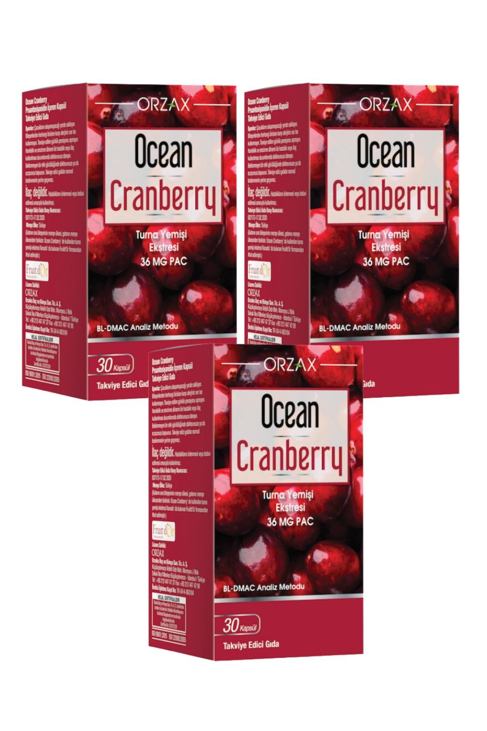 Ocean Cranberry 30 Kapsül x 3 Adet