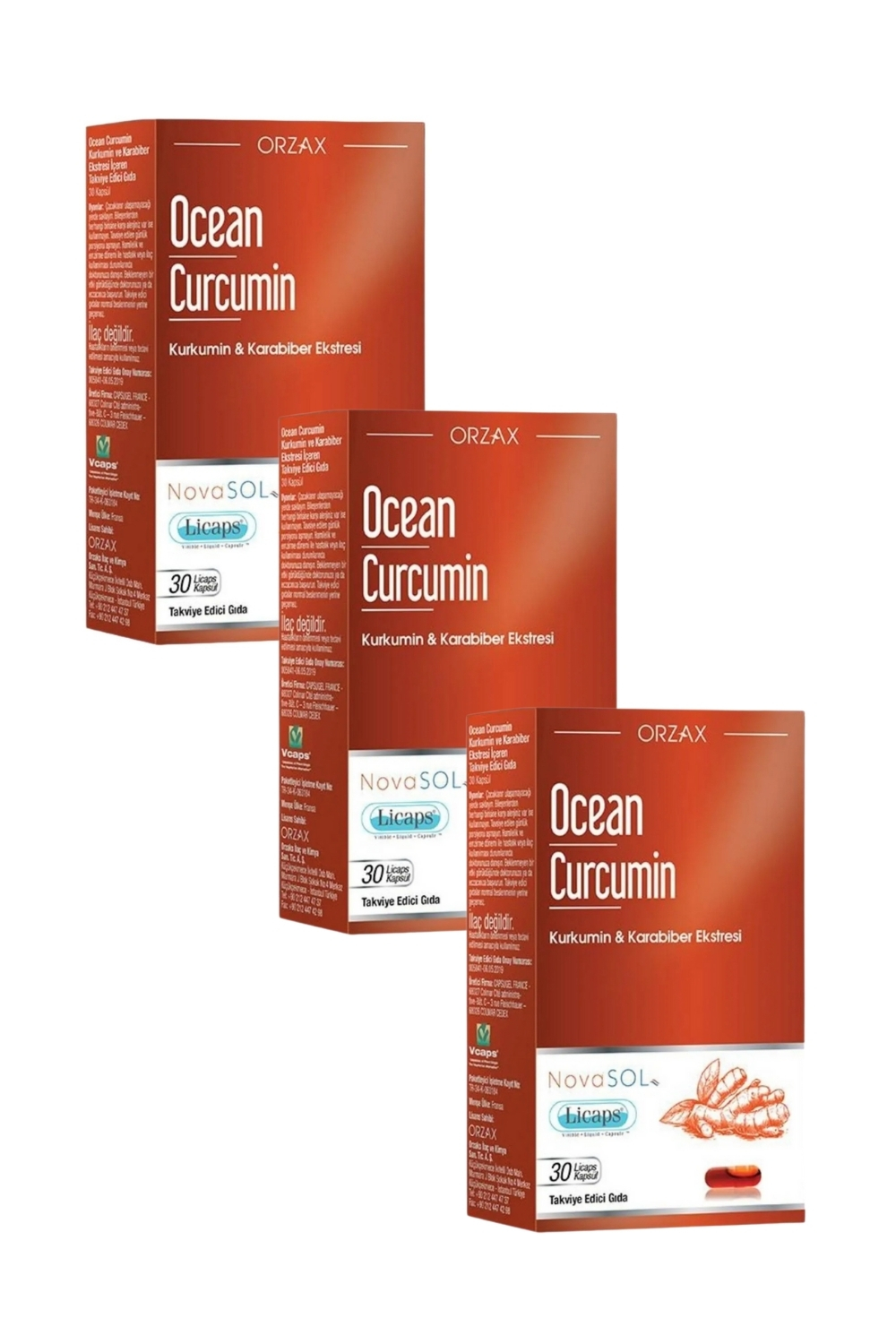 Ocean Curcumin 30 Kapsül X 3 Adet Ocean Curcumin 30 Kapsül X 3 Adet