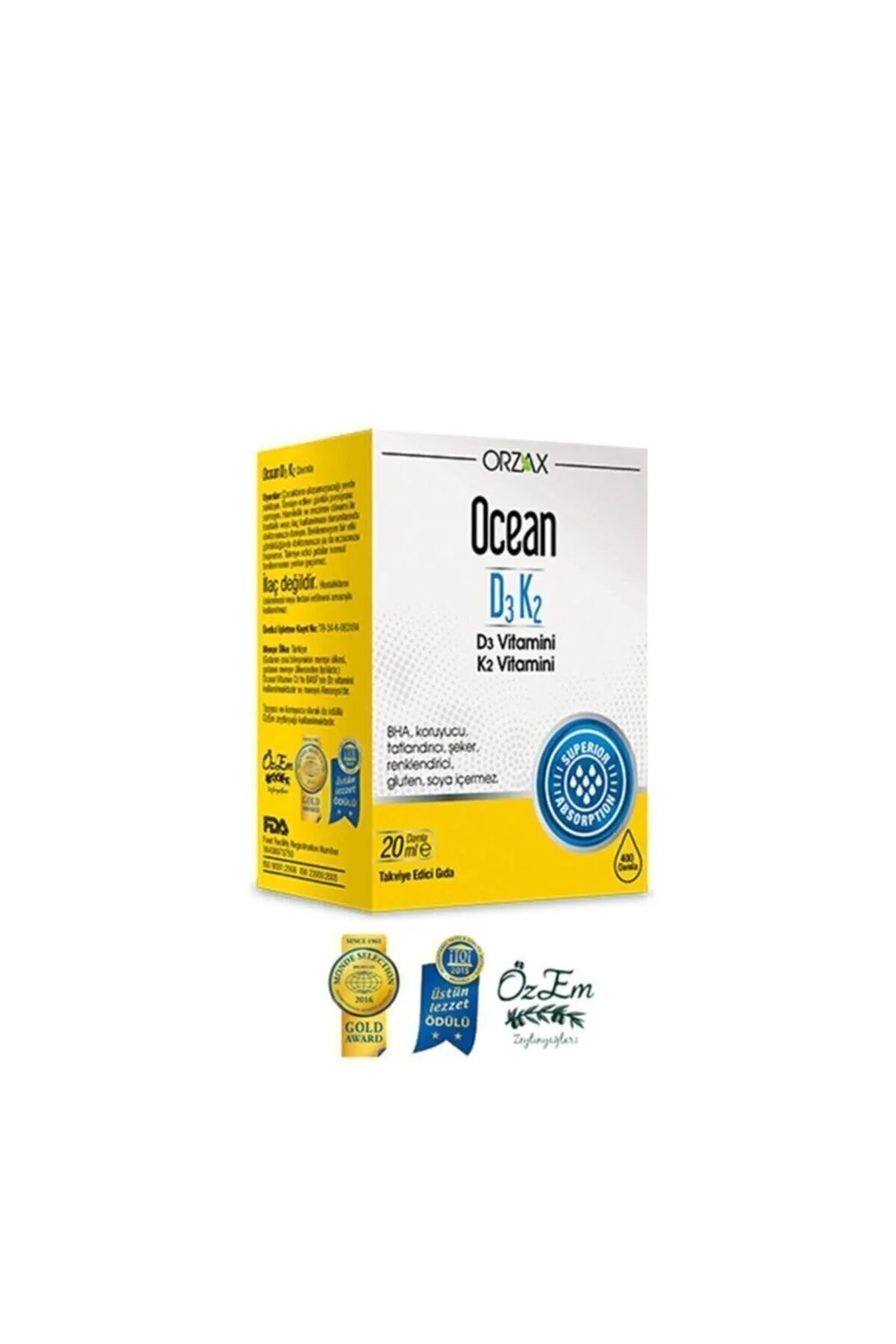 Ocean D3K2 Damla 20 ml