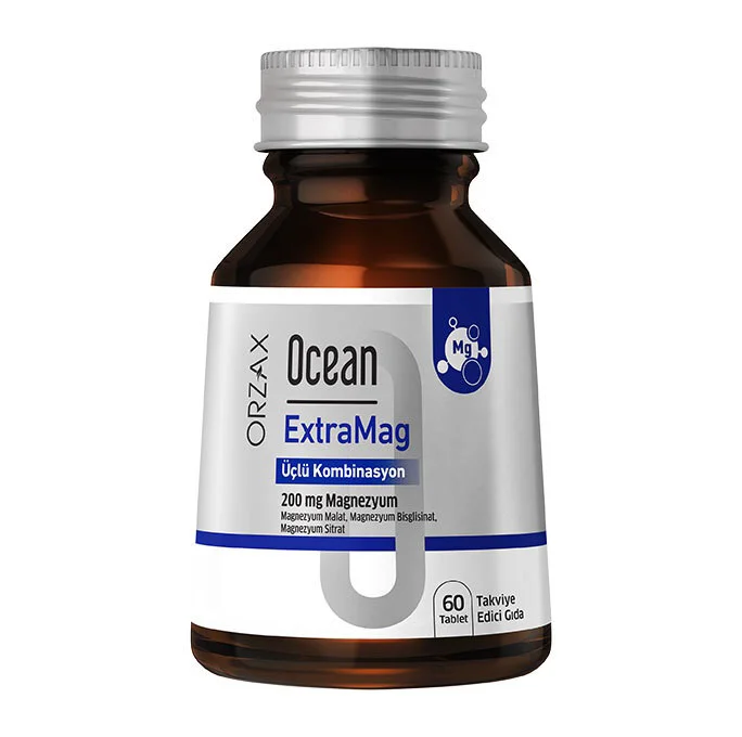 Ocean ExtraMag Üçlü Magnezyum 60 Tablet Ocean ExtraMag Üçlü Magnezyum 60 Tablet Fiyatı, Yorumları ve Özellikleri