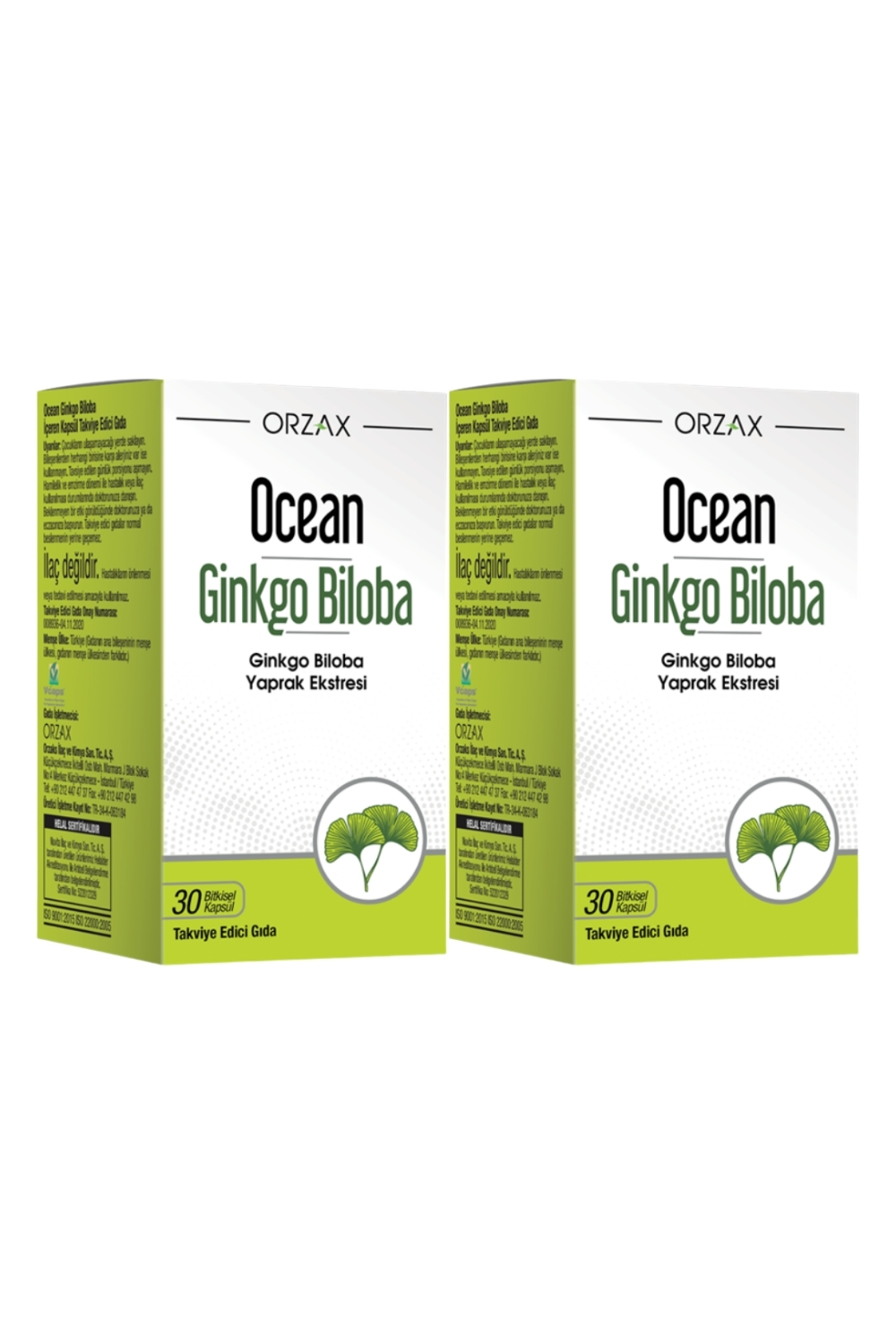 Ocean Ginkgo Biloba 30 Kapsül x 2 Adet
