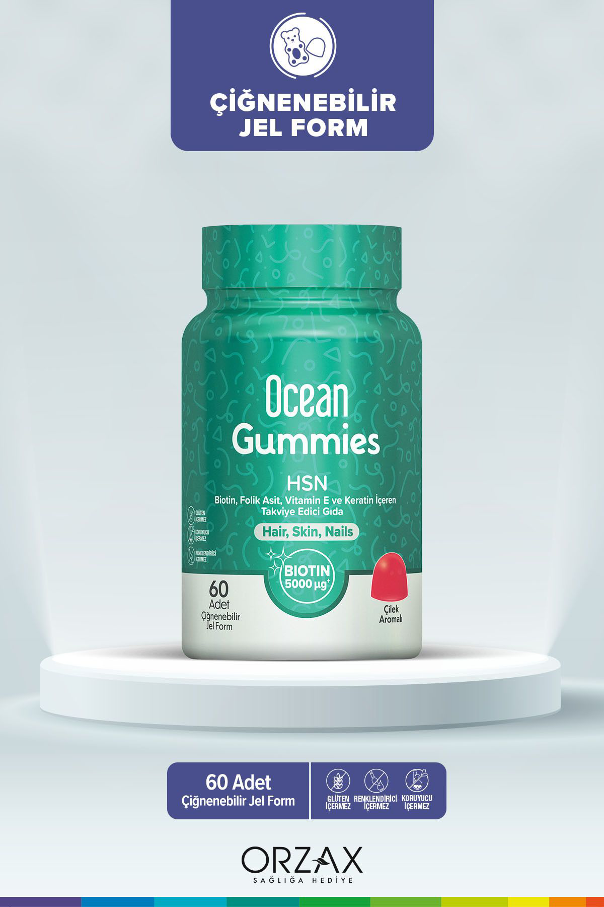 Ocean Gummies Hsn 60 Adet Çiğnenebilir Form