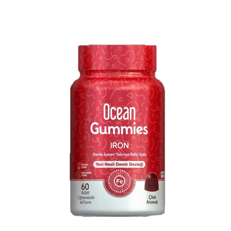 Ocean Gummies Iron 60 Çiğneme Formu Fiyatı, Yorumları ve Özellikleri